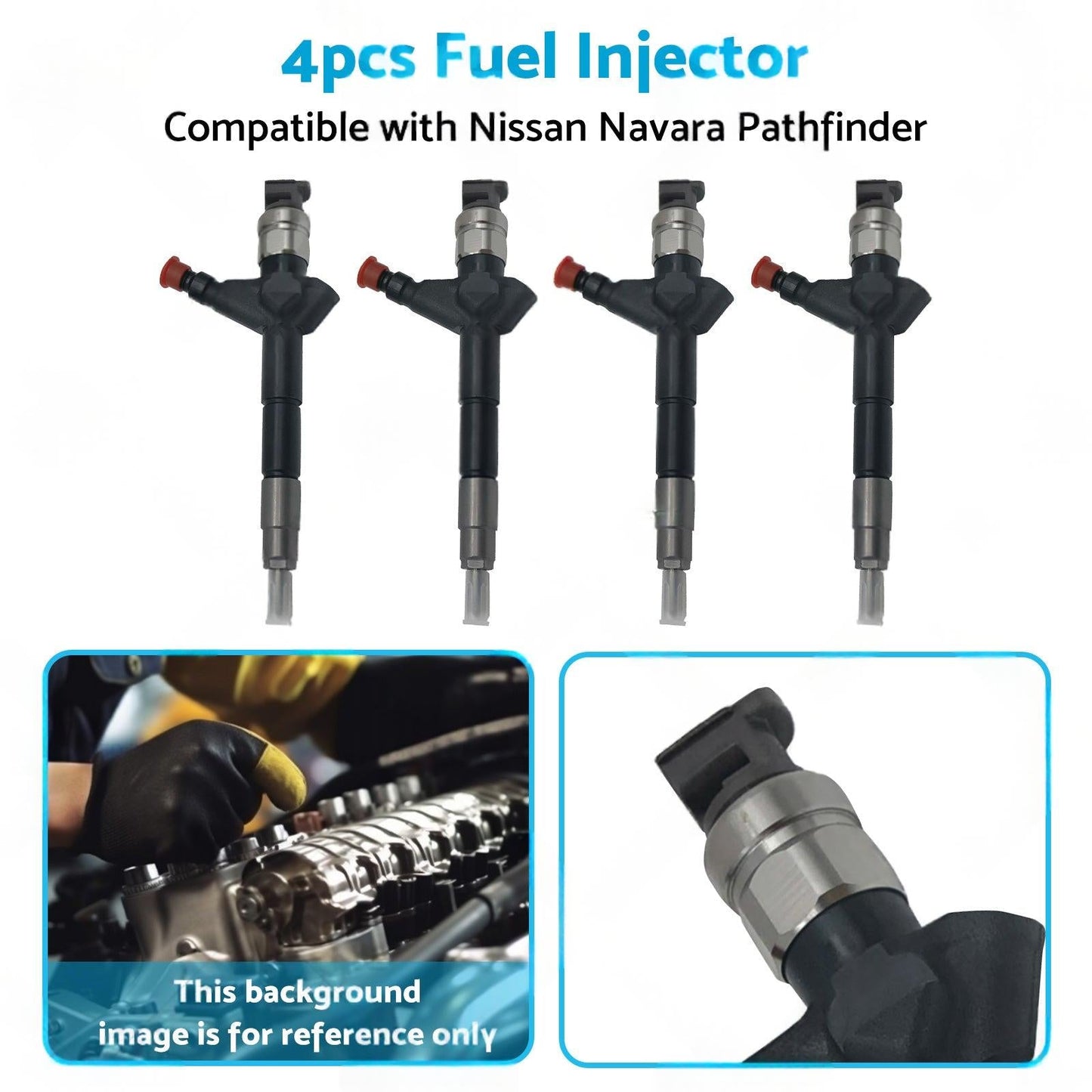 4x 095000-5650 Diesel Injector Suitable for Nissan Navara Pathfinder 095000-5655.