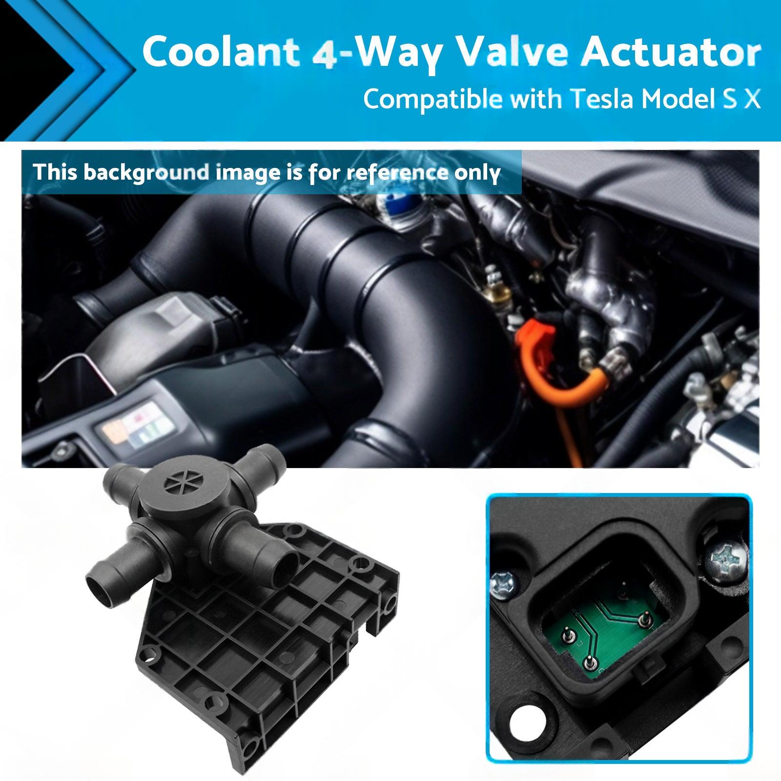 Coolant 4-Way Valve Actuator Suitable for 2012-2017 Tesla Model S X 6007370-00-B.