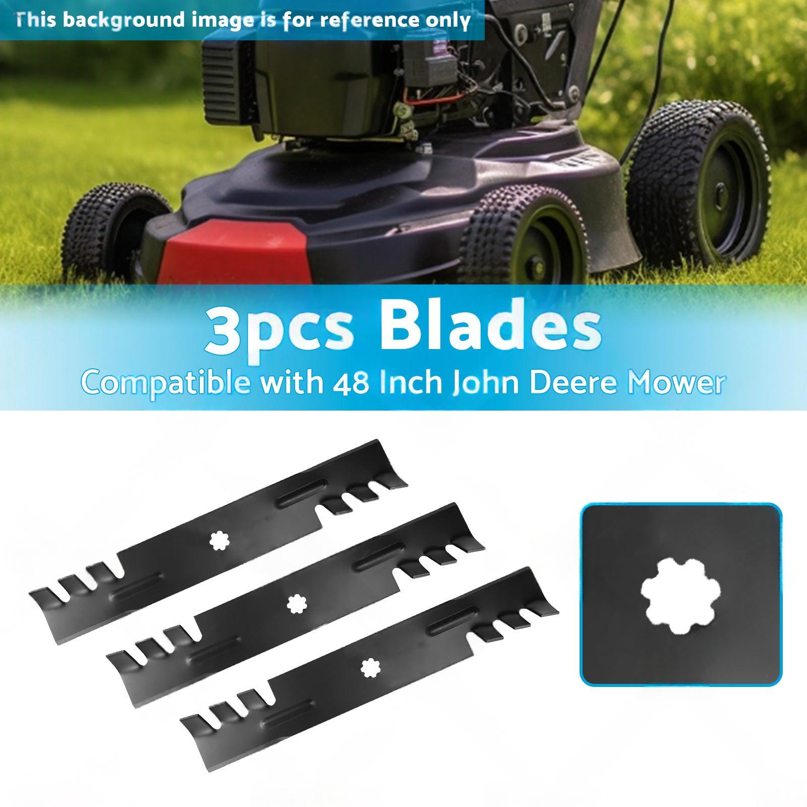 Blade Set for 48-Inch Mower Suitable For John Deere 155C / LA130 / LA140 Gx21784 / Gx21786 / GY20852.