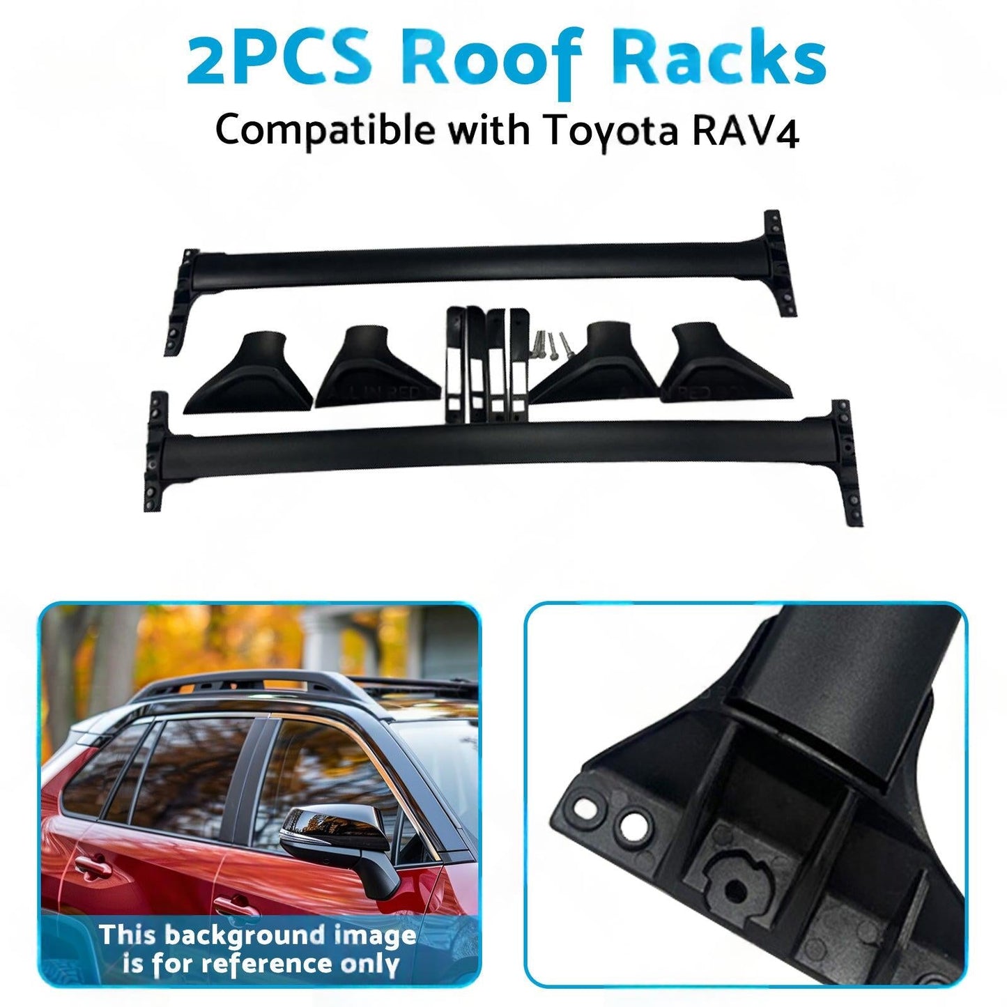 2PCS Roof Racks  or Roof Cross Bars Suitable for Toyota RAV4 2019-2023.