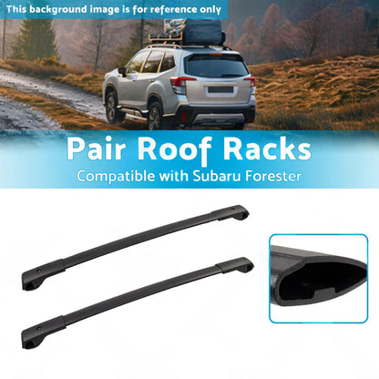 Pair Balck Roof Racks Cross Bars Suitable For Subaru Forester 2008-2021.