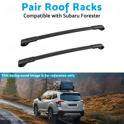 Pair Balck Roof Racks Cross Bars Suitable For Subaru Forester 2008-2021.