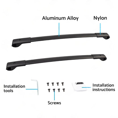 Pair Balck Roof Racks Cross Bars Suitable For Subaru Forester 2008-2021.