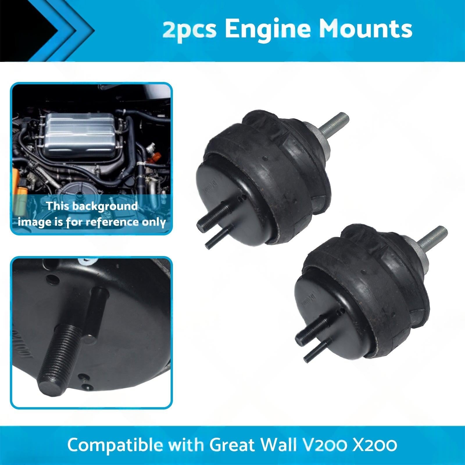 2x Engine Mount Suitable for Great Wall V200 X200 2. 0L GW4D20 Diesel Auto or Manual.