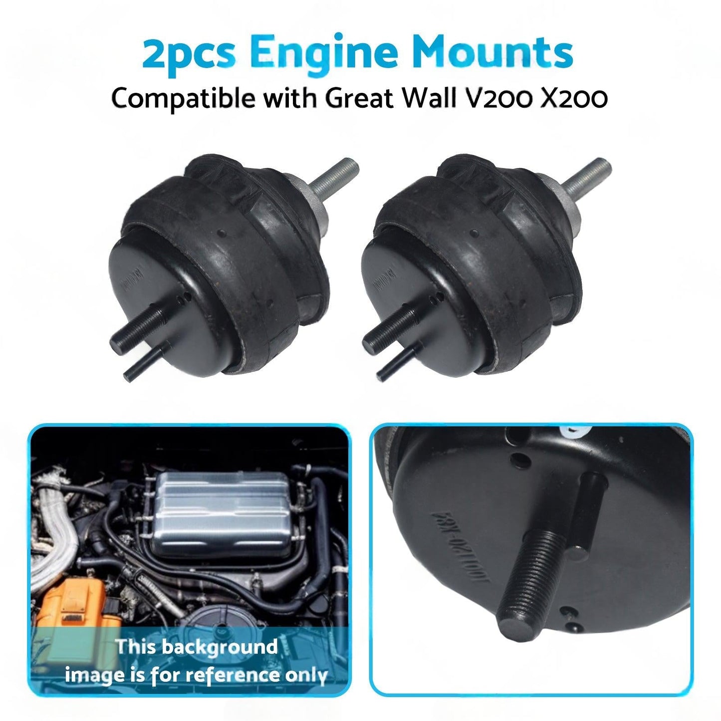 2x Engine Mount Suitable for Great Wall V200 X200 2. 0L GW4D20 Diesel Auto or Manual.