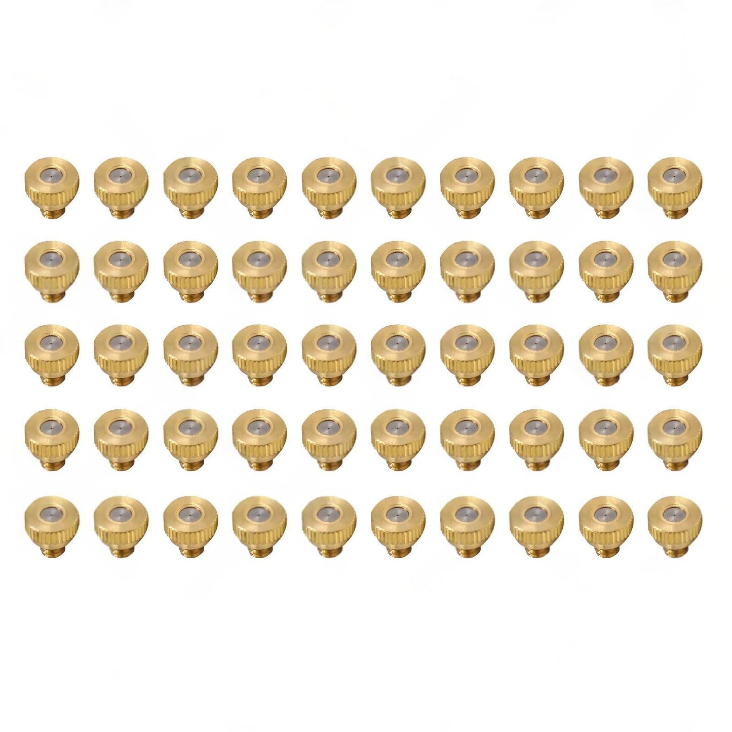 50x Brass Misting Nozzles 0.024 inch Suitable For Cooling System Water Mister Sprinkle.
