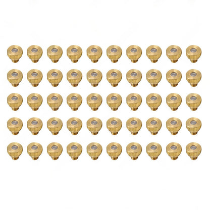 50x Brass Misting Nozzles 0.024 inch Suitable For Cooling System Water Mister Sprinkle.