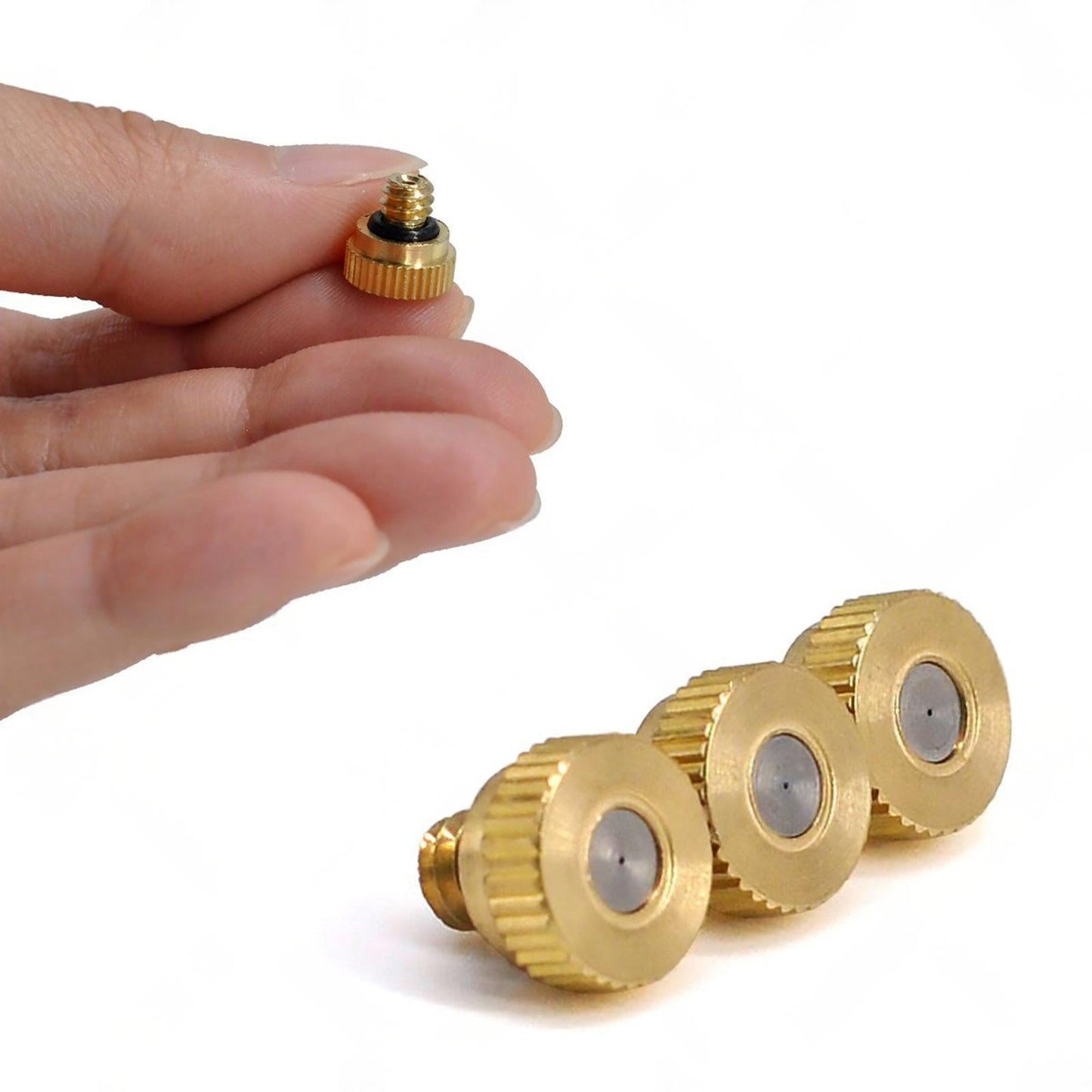50x Brass Misting Nozzles 0.024 inch Suitable For Cooling System Water Mister Sprinkle.
