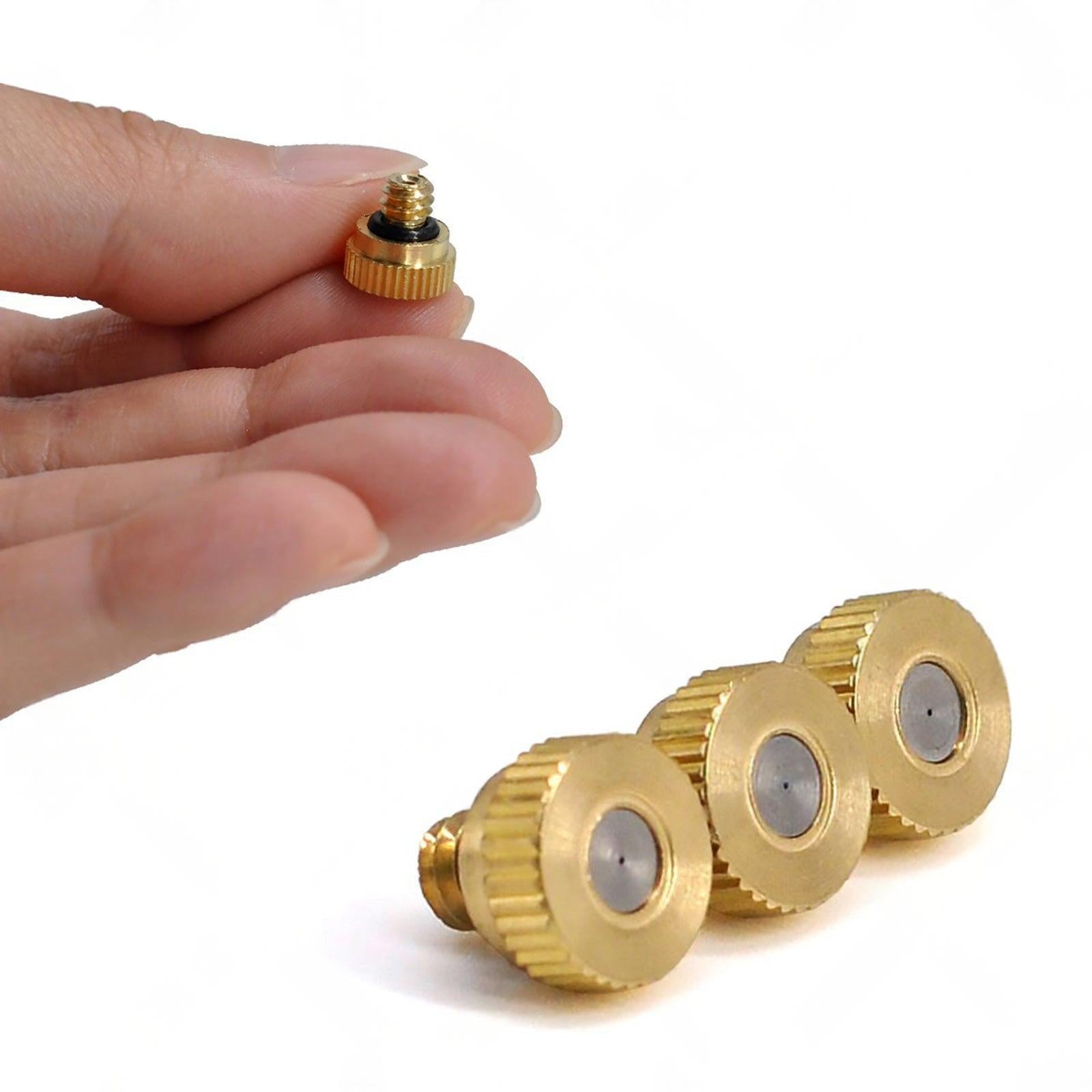 50x Brass Misting Nozzles 0.024 inch Suitable For Cooling System Water Mister Sprinkle.