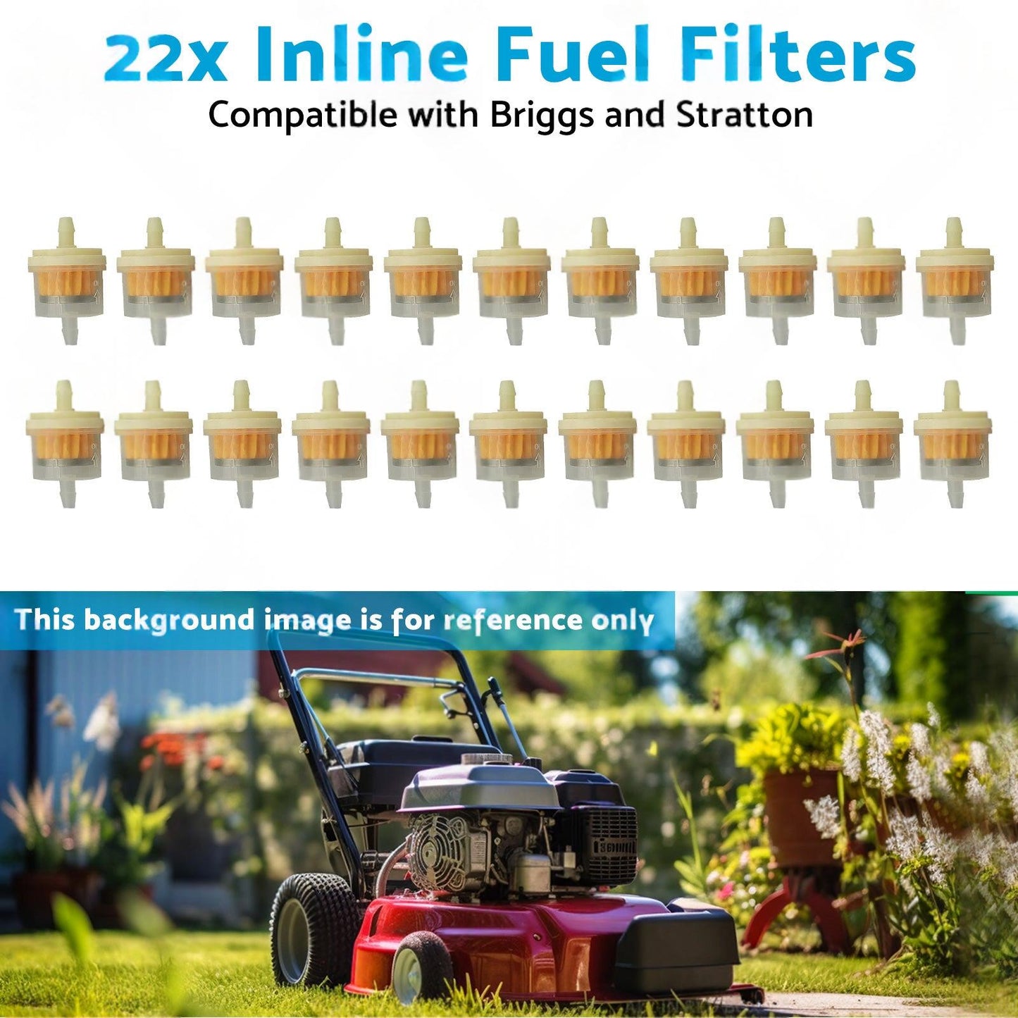22x Inline Fuel Filter Suitable For Briggs & Stratton 691035 / 493629 16HP-24HP.