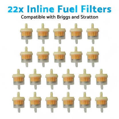 22x Inline Fuel Filter Suitable For Briggs & Stratton 691035 / 493629 16HP-24HP.