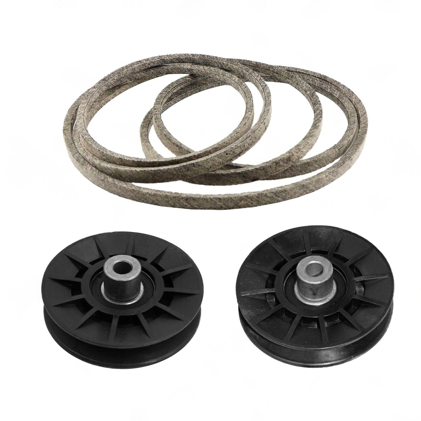 Belt with V-Idler Pulley & Flat Idler Pulley Suitable For Husqvarna LS / XLS / GTH / LGT Models.