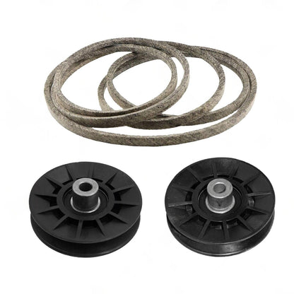 Belt with V-Idler Pulley & Flat Idler Pulley Suitable For Husqvarna LS / XLS / GTH / LGT Models.