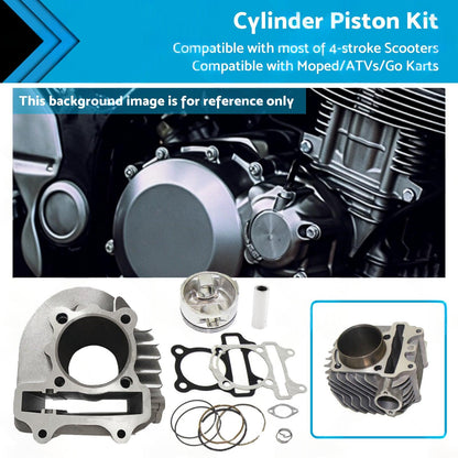 61mm Bore Cylinder Upgrade Kit with Piston & Gasket Suitable For GY6 172cc / 180cc Motor.