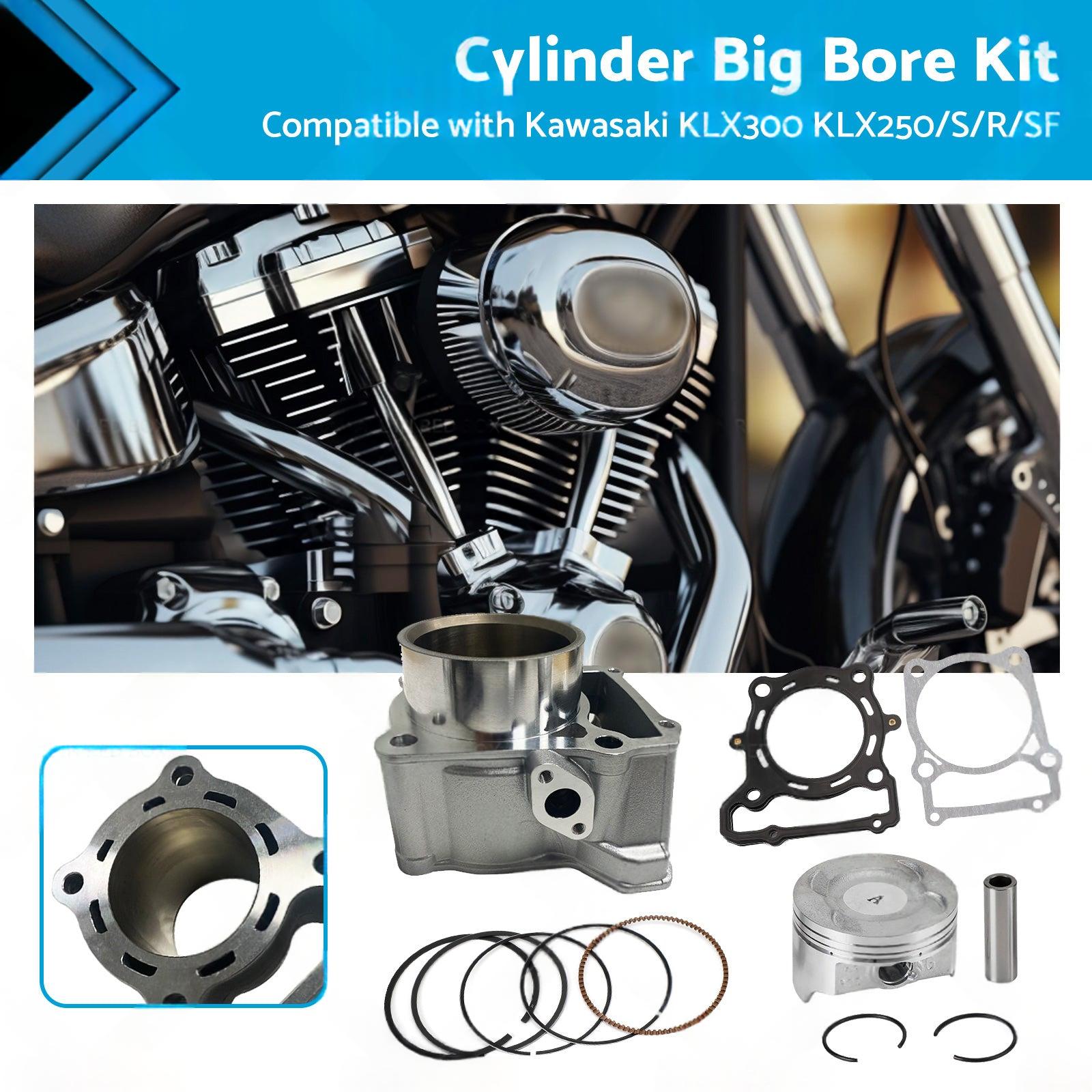 78mm Cylinder Big Bore Kit Suitable For Kawasaki KLX300 / KLX250 S / R / SF 1993-2014.