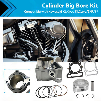 78mm Cylinder Big Bore Kit Suitable For Kawasaki KLX300 / KLX250 S / R / SF 1993-2014.