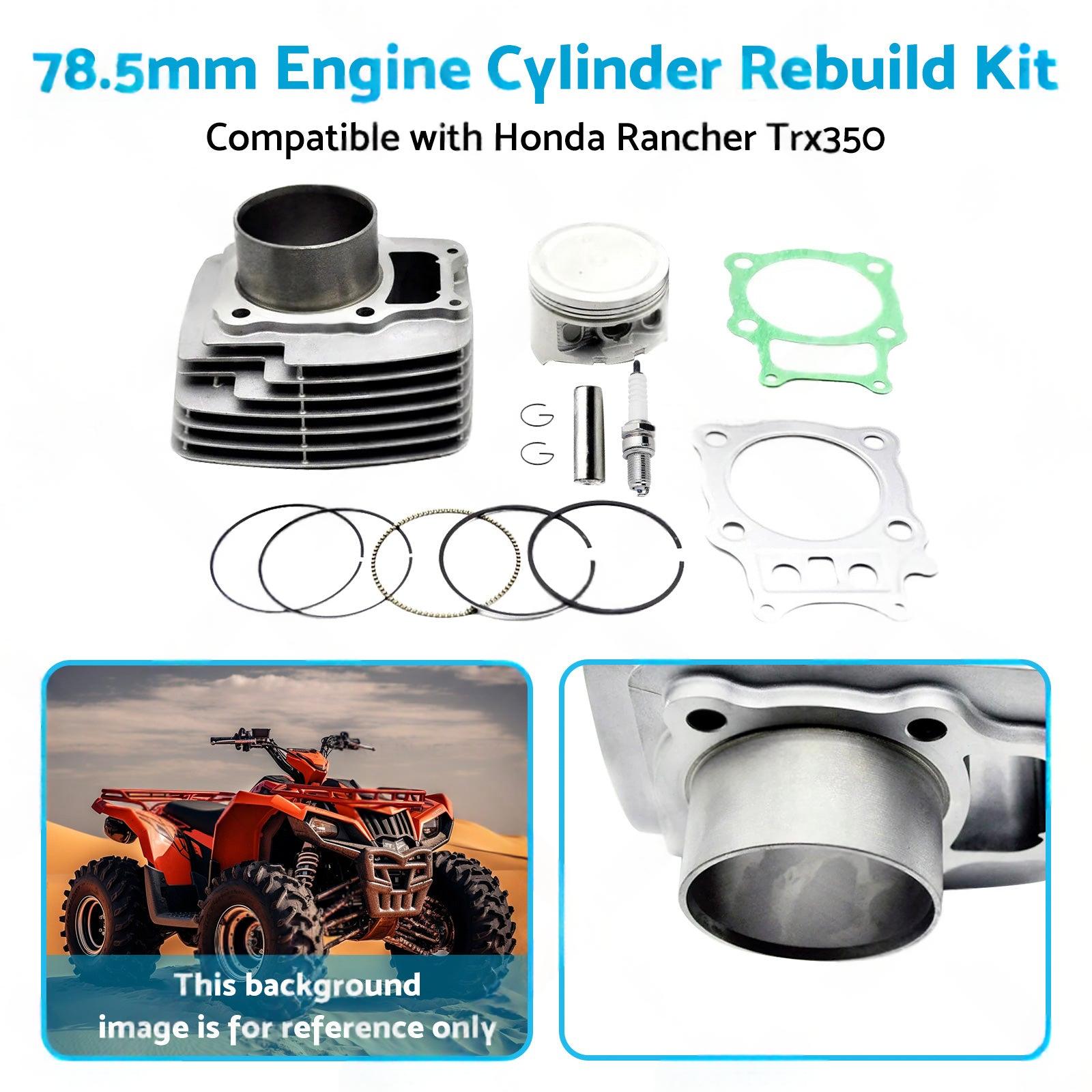 78.5mm Engine Cylinder Rebuild Kit Suitable For Honda TRX350 Rancher 2000-2006.