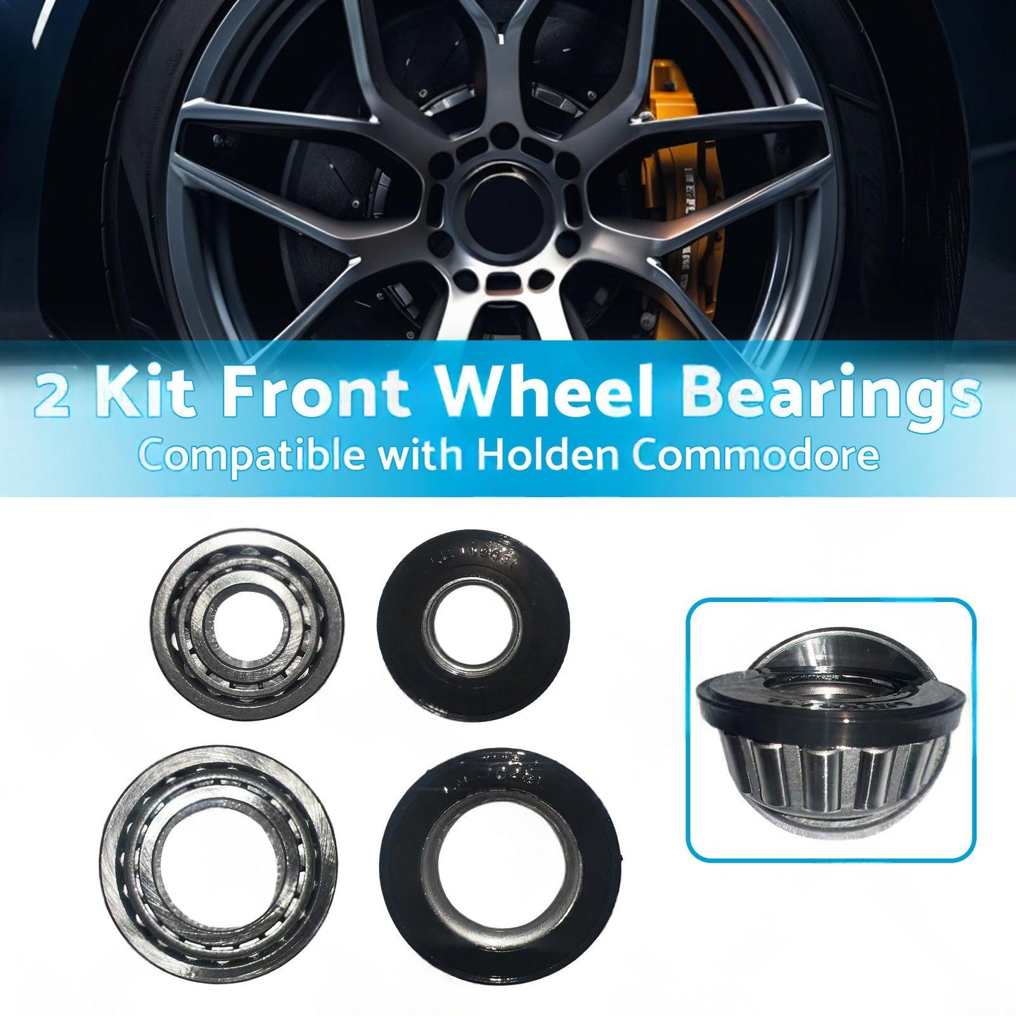 2 Kit Front Wheel Bearings Suitable for Holden HQ-WB Commodore VB VC VH VK VL VN.