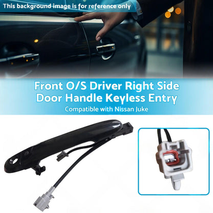 Front Driver Right Side Door Handle Keyless Entry Suitable for 10-19 Nissan Juke.