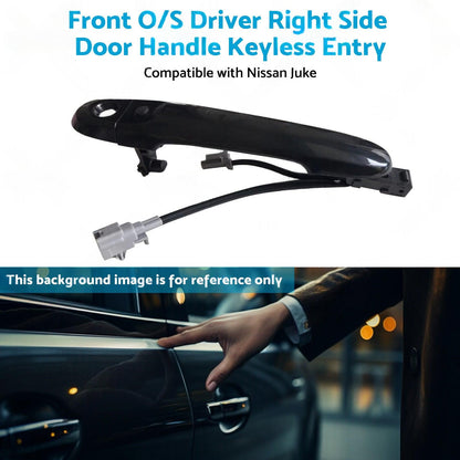 Front Driver Right Side Door Handle Keyless Entry Suitable for 10-19 Nissan Juke.
