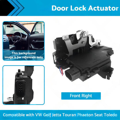 Front Right Door Lock Actuator 3D2837016A Suitable for VW Golf Jetta Touareg.