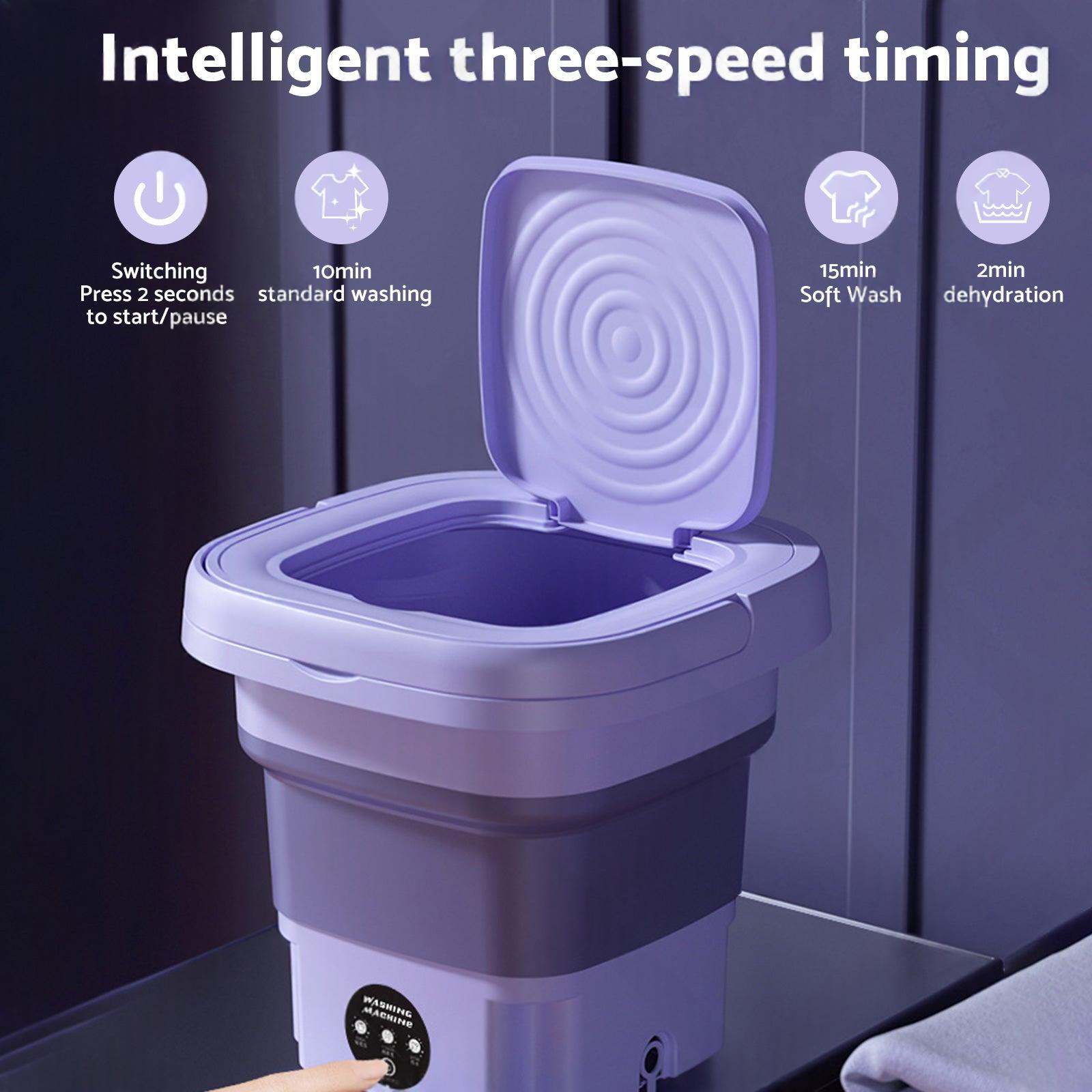 8L Foldable Portable Washing Machine with 3 Modes Deep Cleaning Automatic Washer 240V.