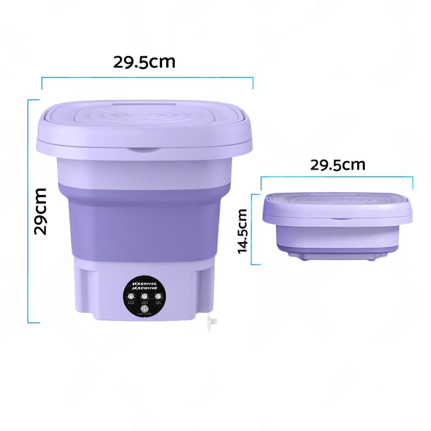 8L Foldable Portable Washing Machine with 3 Modes Deep Cleaning Automatic Washer 240V.