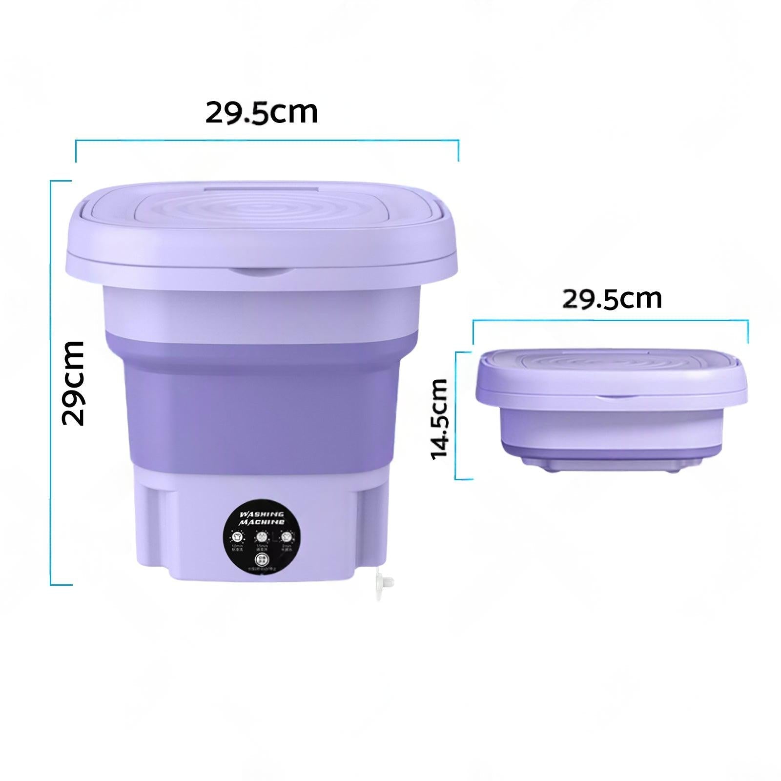 8L Foldable Portable Washing Machine with 3 Modes Deep Cleaning Automatic Washer 240V.