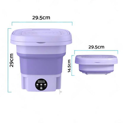 8L Foldable Portable Washing Machine with 3 Modes Deep Cleaning Automatic Washer 240V.
