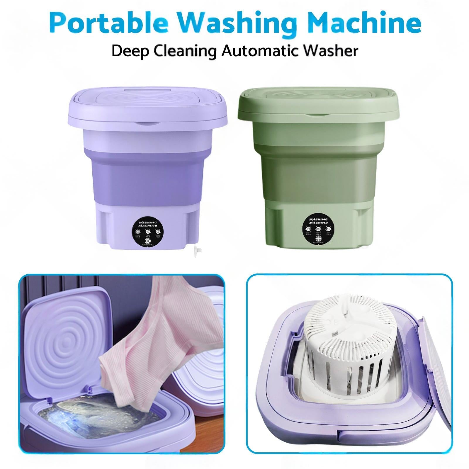 8L Foldable Portable Washing Machine with 3 Modes Deep Cleaning Automatic Washer 240V.