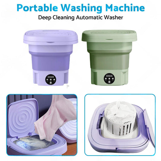 8L Foldable Portable Washing Machine with 3 Modes Deep Cleaning Automatic Washer 240V.