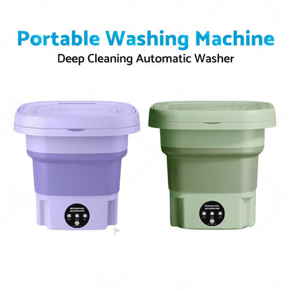 8L Foldable Portable Washing Machine with 3 Modes Deep Cleaning Automatic Washer 240V.