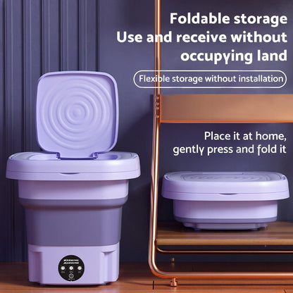 8L Foldable Portable Washing Machine with 3 Modes Deep Cleaning Automatic Washer 240V.