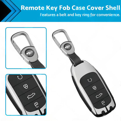 Zinc Alloy Remote Key Fob Case Cover Shell Black Suitable For Chery Omoda 5.