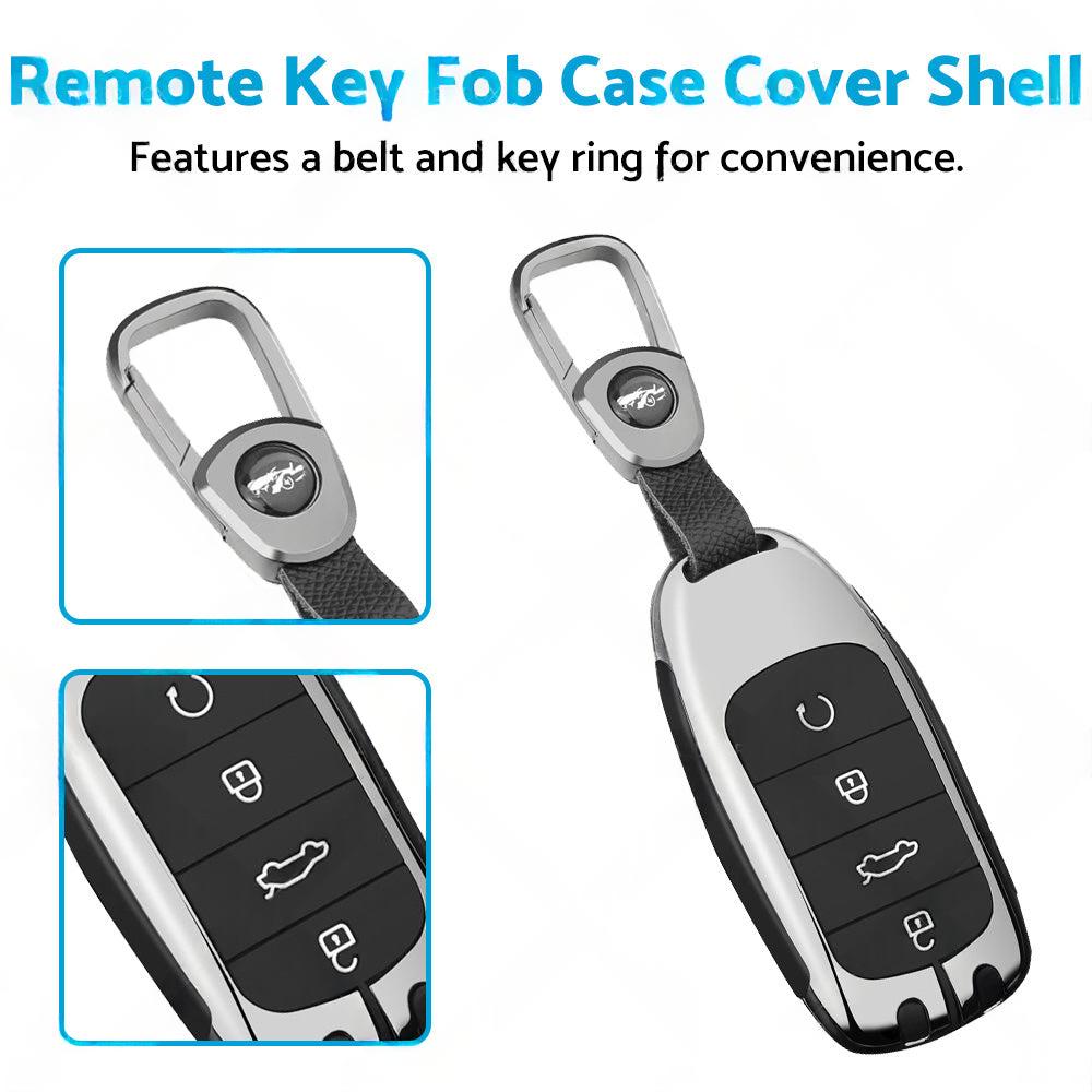 Zinc Alloy Remote Key Fob Case Cover Shell Black Suitable For Chery Omoda 5.