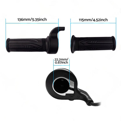 EBike Twist Speed Throttle 12V 24V 36V 48V 72V For Electric Scooter Bicycle Bike.