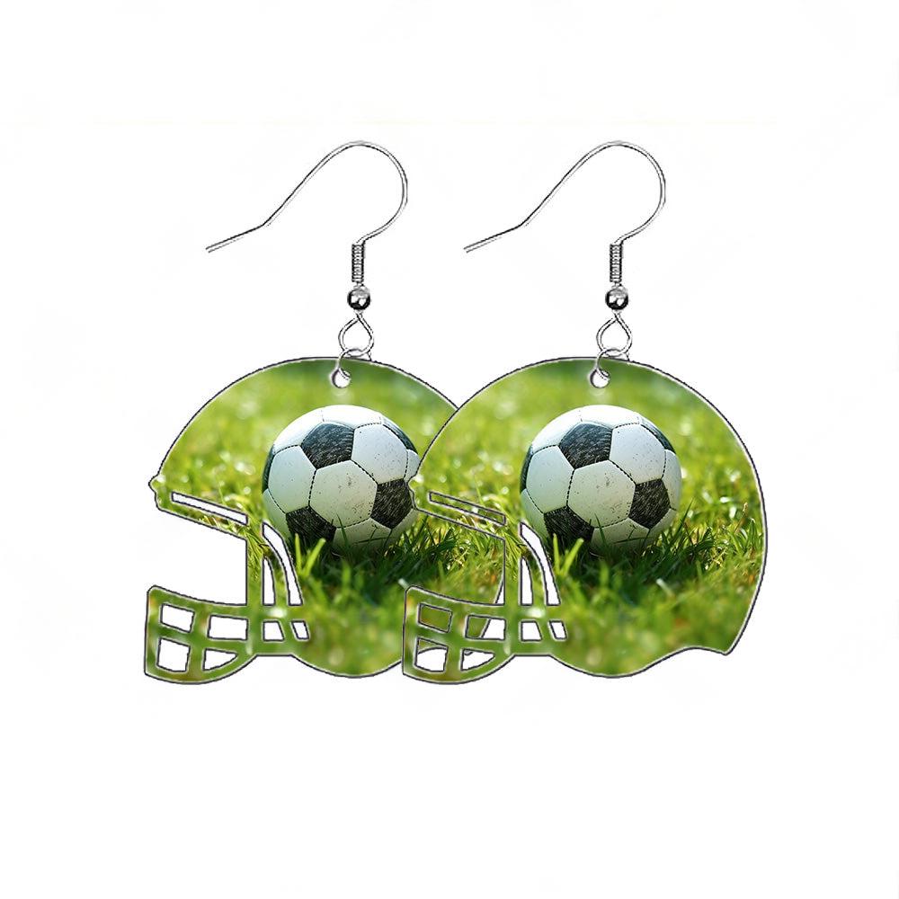 48PCS Sublimation Helmet Earring Blank MDF Double-Sided w  Hook and Jump Ring.