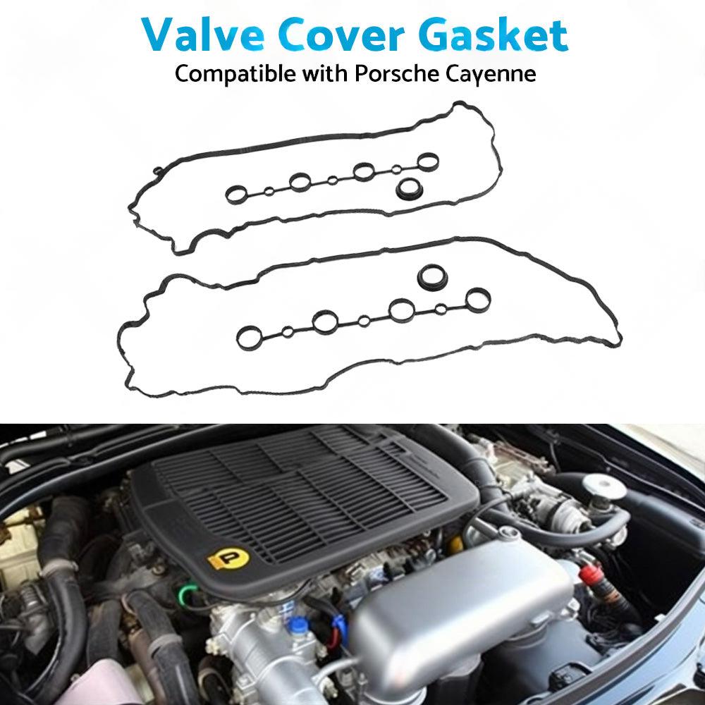Left Right Valve Cover Gasket Spark Plug Seals Cam Gasket Suitable for Cayenne.