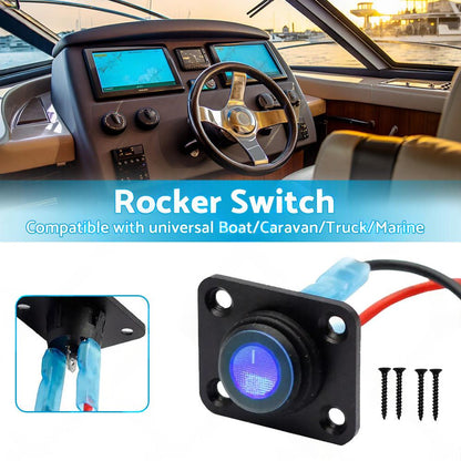 For Boat Caravan Truck Marine 12V 1 Gang Toggle Rocker Switch Panel ON OFF.