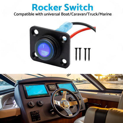 For Boat Caravan Truck Marine 12V 1 Gang Toggle Rocker Switch Panel ON OFF.