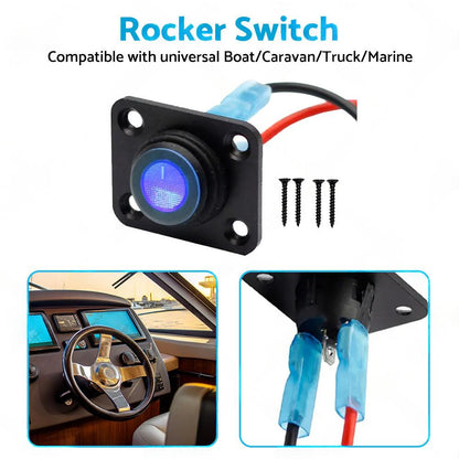 For Boat Caravan Truck Marine 12V 1 Gang Toggle Rocker Switch Panel ON OFF.