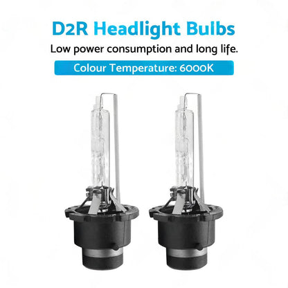 D2R 6000K HID Xenon Headlight Bulbs 35W Suitable For Toyota Honda Mazda Nissan.