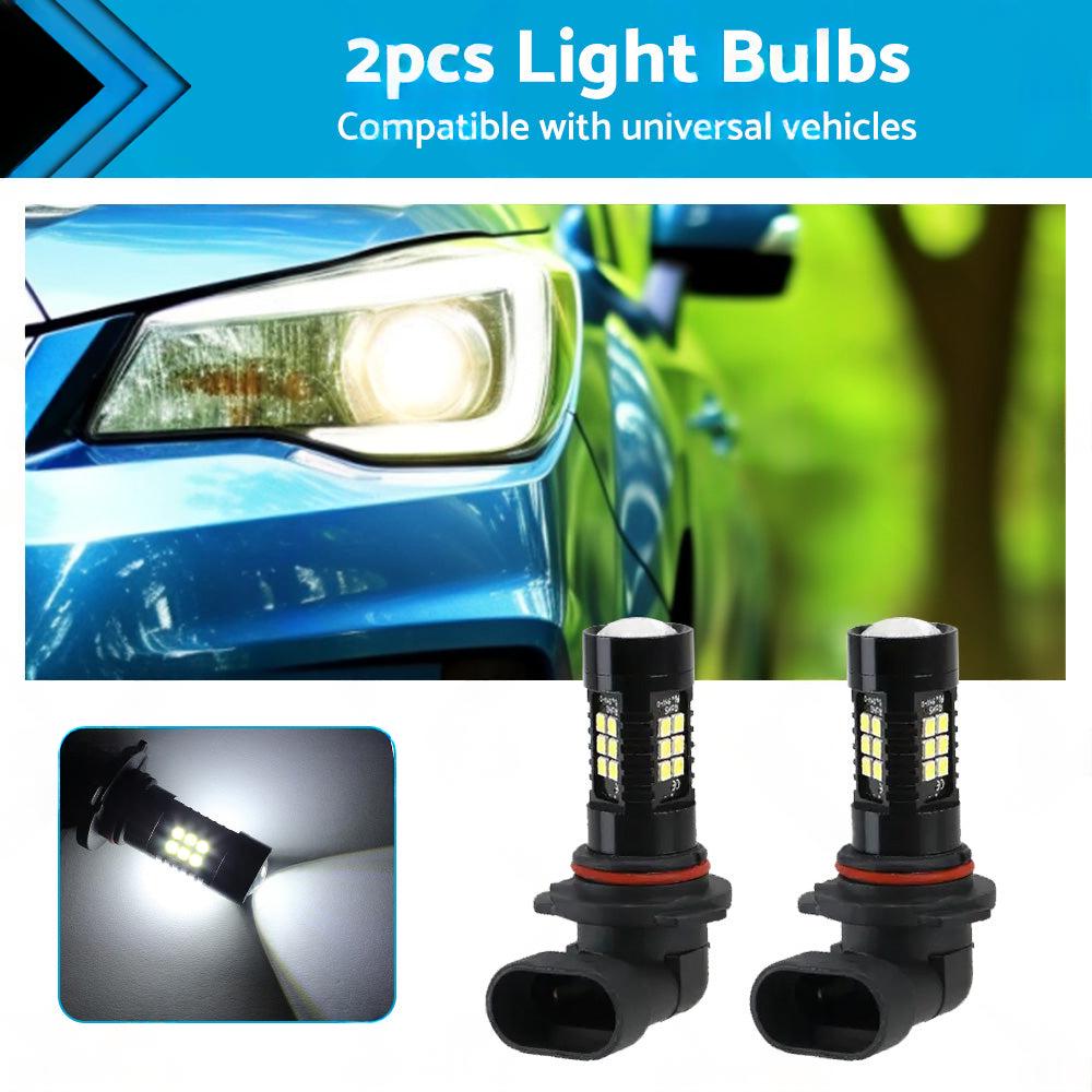 2PCS 9006 HB4 LED Fog Light 6000K White 3030 21 SMD Car Driving DRL Light Bulbs.