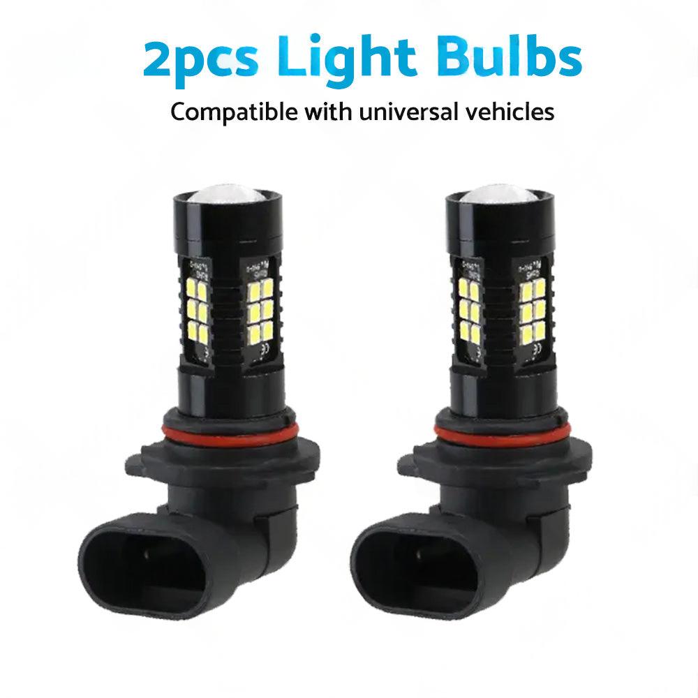 2PCS 9006 HB4 LED Fog Light 6000K White 3030 21 SMD Car Driving DRL Light Bulbs.