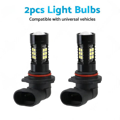 2PCS 9006 HB4 LED Fog Light 6000K White 3030 21 SMD Car Driving DRL Light Bulbs.