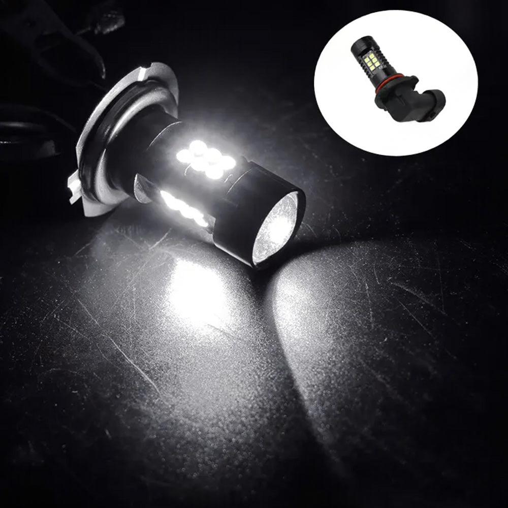 2PCS 9006 HB4 LED Fog Light 6000K White 3030 21 SMD Car Driving DRL Light Bulbs.