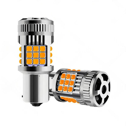 2PCS BA15S 1156 P21W LED Turn Signal Indicator Bulb Globe Amber No Hyper Flash.