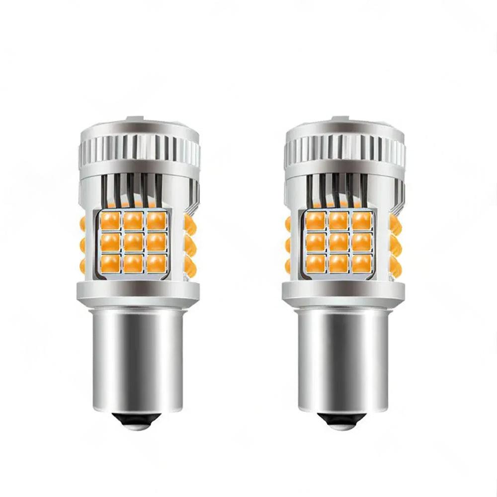 2PCS BA15S 1156 P21W LED Turn Signal Indicator Bulb Globe Amber No Hyper Flash.