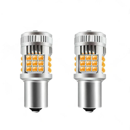 2PCS BA15S 1156 P21W LED Turn Signal Indicator Bulb Globe Amber No Hyper Flash.