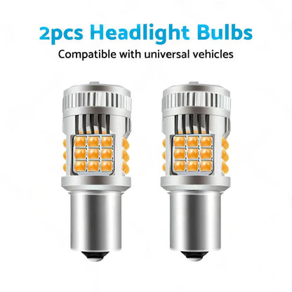 2PCS BA15S 1156 P21W LED Turn Signal Indicator Bulb Globe Amber No Hyper Flash.
